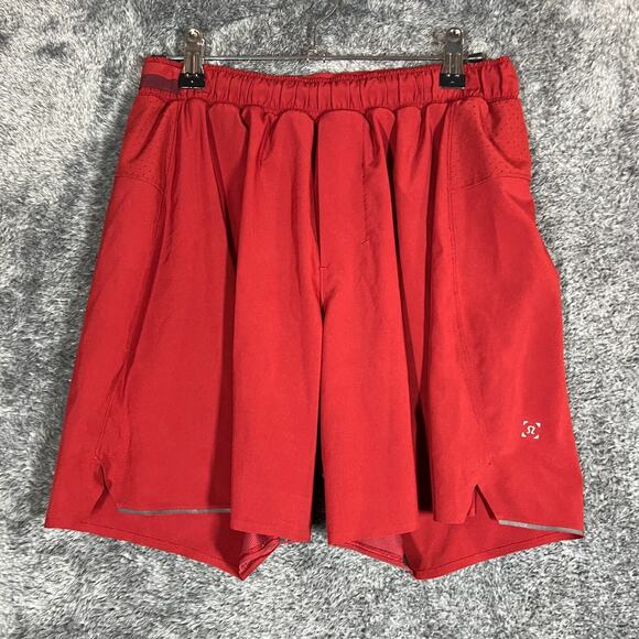 Lululemon Swim Trunks Mens Small Burnt Red Orange Lightweight Beach Summer - Picture 1 of 6
